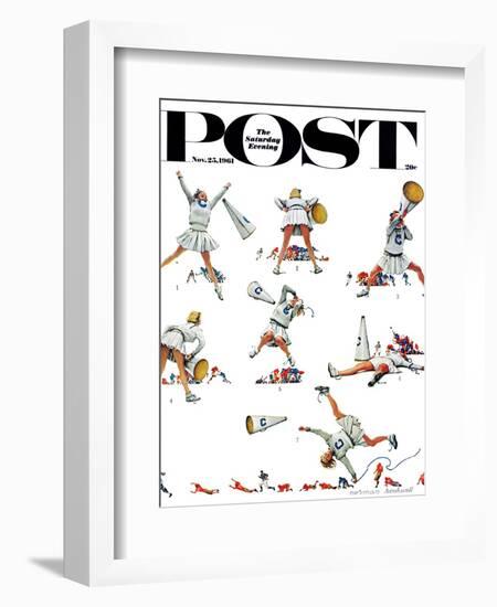 "Cheerleader" Saturday Evening Post Cover, November 25,1961-Norman Rockwell-Framed Premium Giclee Print