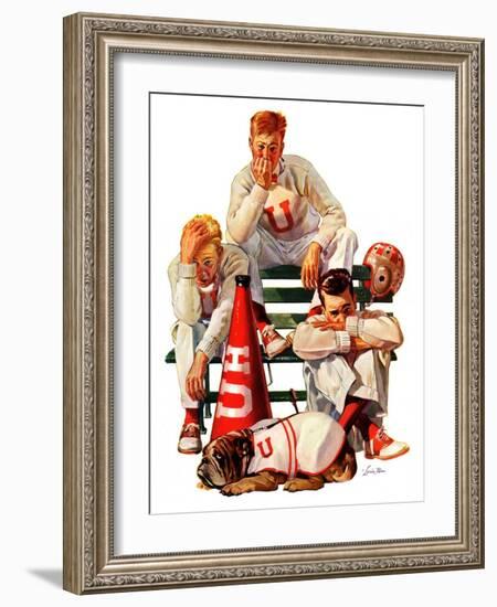 "Cheerleaders after Lost Game,"November 18, 1939-Lonie Bee-Framed Giclee Print