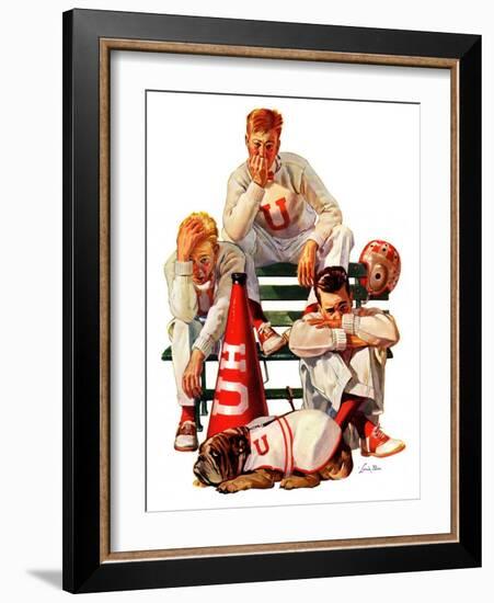 "Cheerleaders after Lost Game,"November 18, 1939-Lonie Bee-Framed Giclee Print