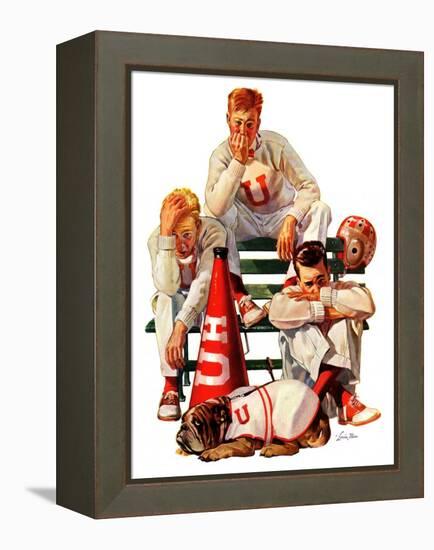 "Cheerleaders after Lost Game,"November 18, 1939-Lonie Bee-Framed Premier Image Canvas