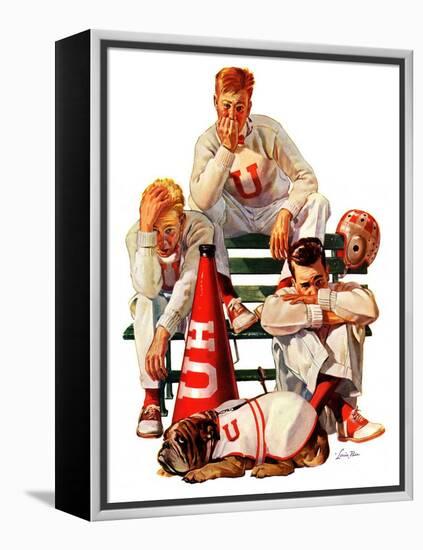 "Cheerleaders after Lost Game,"November 18, 1939-Lonie Bee-Framed Premier Image Canvas