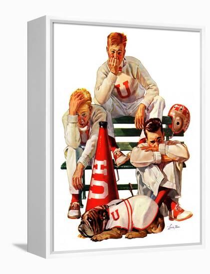 "Cheerleaders after Lost Game,"November 18, 1939-Lonie Bee-Framed Premier Image Canvas