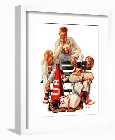 "Cheerleaders after Lost Game,"November 18, 1939-Lonie Bee-Framed Giclee Print