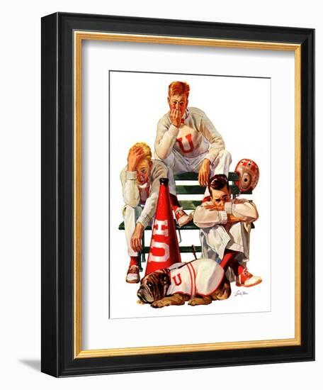 "Cheerleaders after Lost Game,"November 18, 1939-Lonie Bee-Framed Giclee Print