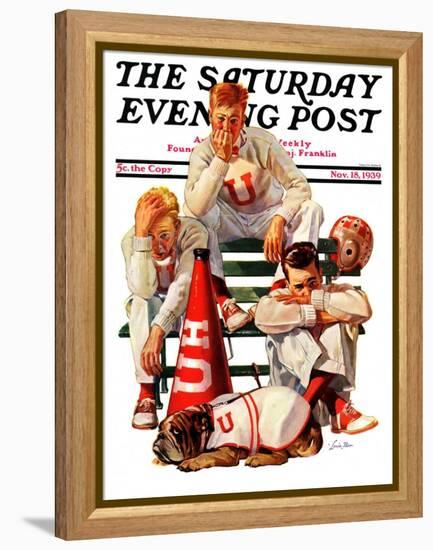 "Cheerleaders after Lost Game," Saturday Evening Post Cover, November 18, 1939-Lonie Bee-Framed Premier Image Canvas