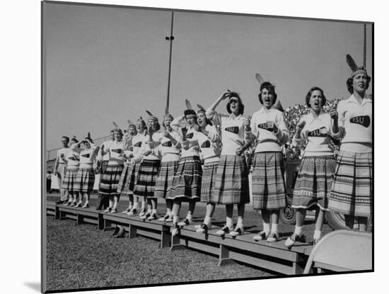 Cheerleaders at Florida State University-null-Mounted Photographic Print