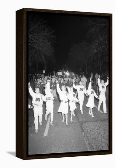 Cheerleaders at the Minnesota- Iowa Game, Minneapolis, Minnesota, November 1960-Francis Miller-Framed Premier Image Canvas