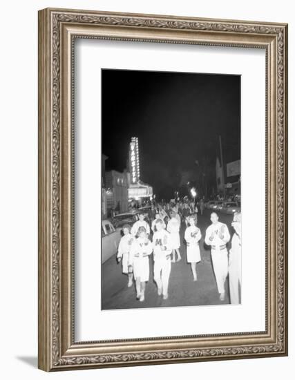 Cheerleaders at the Minnesota- Iowa Game, Minneapolis, Minnesota, November 1960-Francis Miller-Framed Photographic Print