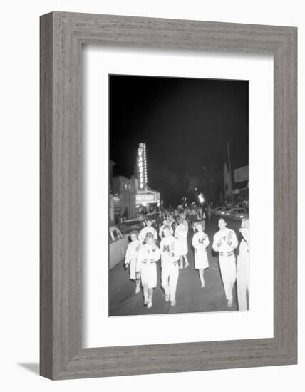 Cheerleaders at the Minnesota- Iowa Game, Minneapolis, Minnesota, November 1960-Francis Miller-Framed Photographic Print