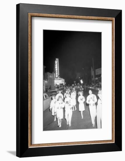 Cheerleaders at the Minnesota- Iowa Game, Minneapolis, Minnesota, November 1960-Francis Miller-Framed Photographic Print