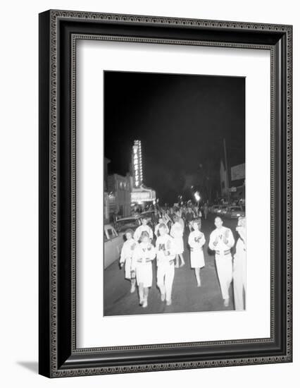 Cheerleaders at the Minnesota- Iowa Game, Minneapolis, Minnesota, November 1960-Francis Miller-Framed Photographic Print