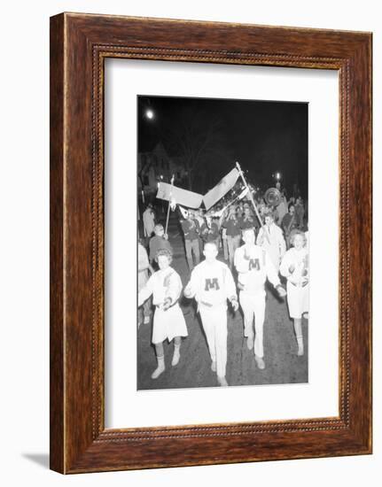 Cheerleaders at the Minnesota- Iowa Game, Minneapolis, Minnesota, November 1960-Francis Miller-Framed Photographic Print