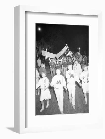 Cheerleaders at the Minnesota- Iowa Game, Minneapolis, Minnesota, November 1960-Francis Miller-Framed Photographic Print