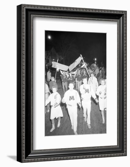 Cheerleaders at the Minnesota- Iowa Game, Minneapolis, Minnesota, November 1960-Francis Miller-Framed Photographic Print