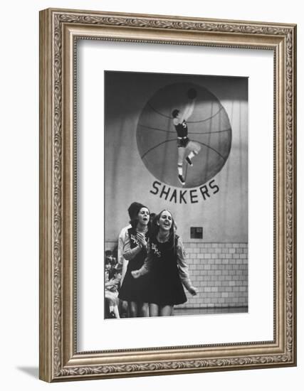 Cheerleaders Cheering for a High School Basketball Game-Grey Villet-Framed Photographic Print