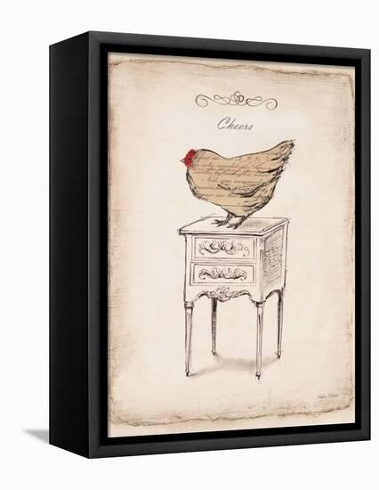Cheers Chick-Emily Adams-Framed Stretched Canvas