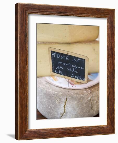 Cheese at Market, Sarlat, Dordogne, France, France-Doug Pearson-Framed Photographic Print