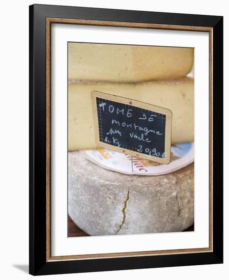 Cheese at Market, Sarlat, Dordogne, France, France-Doug Pearson-Framed Photographic Print