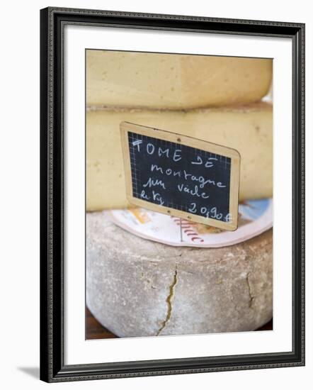 Cheese at Market, Sarlat, Dordogne, France, France-Doug Pearson-Framed Photographic Print