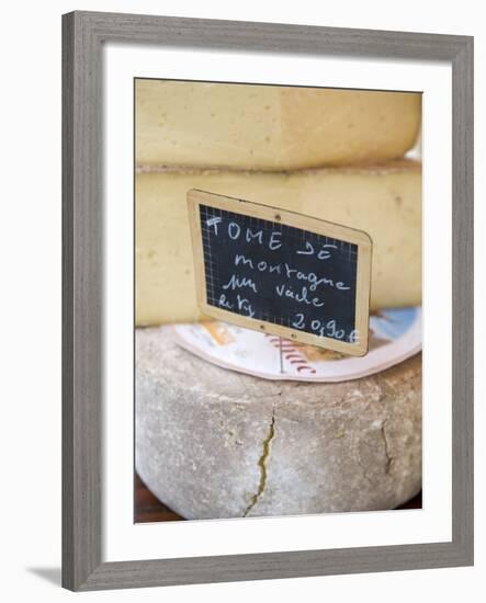 Cheese at Market, Sarlat, Dordogne, France, France-Doug Pearson-Framed Photographic Print