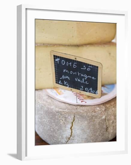 Cheese at Market, Sarlat, Dordogne, France, France-Doug Pearson-Framed Photographic Print
