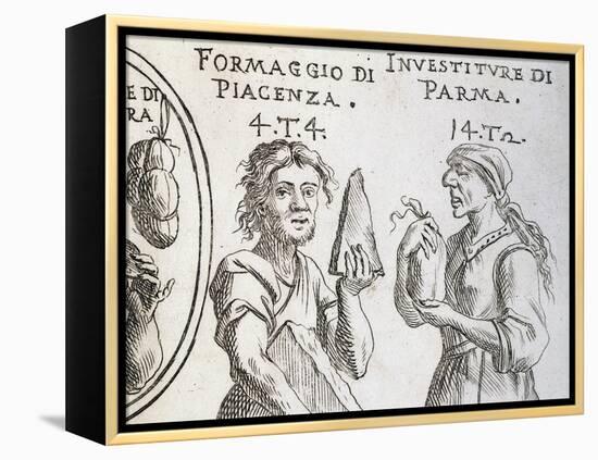 Cheese from Piacenza and Investiture (Pig Bladder) from Parma-null-Framed Premier Image Canvas