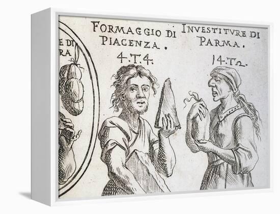 Cheese from Piacenza and Investiture (Pig Bladder) from Parma-null-Framed Premier Image Canvas