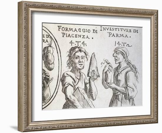 Cheese from Piacenza and Investiture (Pig Bladder) from Parma-null-Framed Giclee Print