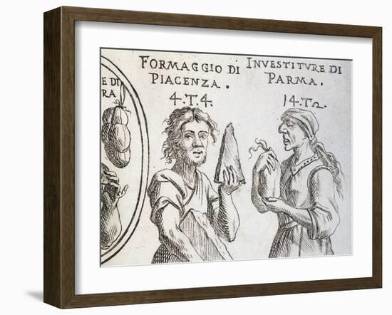 Cheese from Piacenza and Investiture (Pig Bladder) from Parma-null-Framed Giclee Print