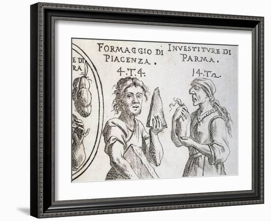 Cheese from Piacenza and Investiture (Pig Bladder) from Parma-null-Framed Giclee Print