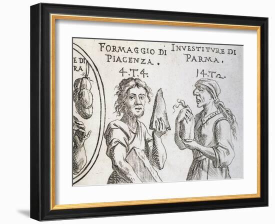 Cheese from Piacenza and Investiture (Pig Bladder) from Parma-null-Framed Giclee Print