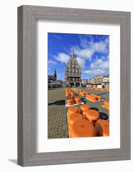 Cheese Market in Gouda, South Holland, Netherlands, Europe-Hans-Peter Merten-Framed Photographic Print