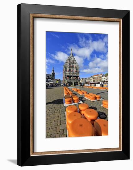 Cheese Market in Gouda, South Holland, Netherlands, Europe-Hans-Peter Merten-Framed Photographic Print