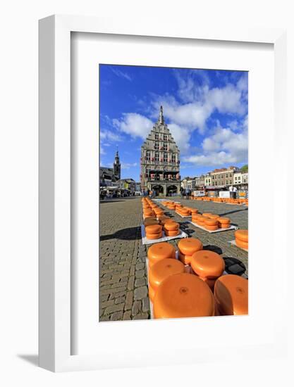 Cheese Market in Gouda, South Holland, Netherlands, Europe-Hans-Peter Merten-Framed Photographic Print