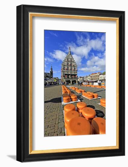 Cheese Market in Gouda, South Holland, Netherlands, Europe-Hans-Peter Merten-Framed Photographic Print