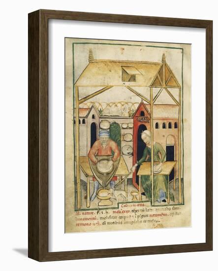 Cheese Production Miniature from the Tacuinum Sanitatis-null-Framed Giclee Print