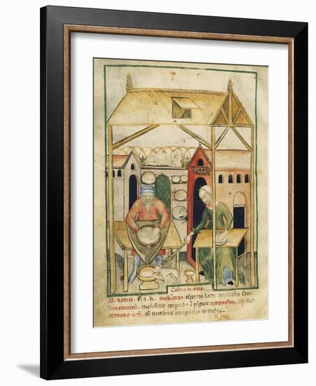 Cheese Production Miniature from the Tacuinum Sanitatis-null-Framed Giclee Print