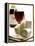 Cheese Still Life with Red Wine-Alena Hrbkova-Framed Premier Image Canvas