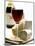 Cheese Still Life with Red Wine-Alena Hrbkova-Mounted Photographic Print
