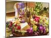 Cheese, Wine, Grapes, Clematis Flowers and Lavender-Friedrich Strauss-Mounted Photographic Print