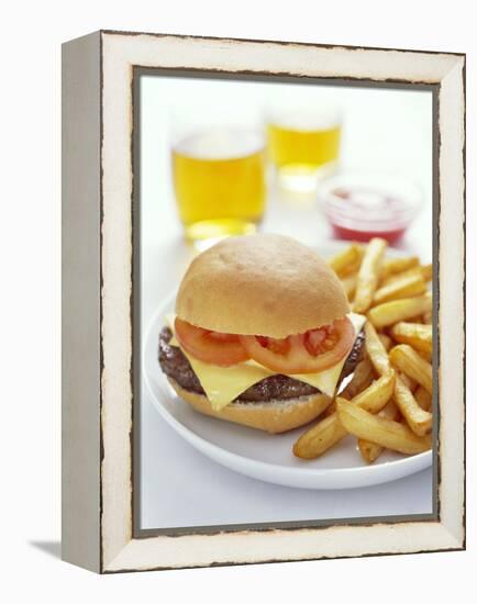 Cheeseburger And Chips-David Munns-Framed Premier Image Canvas