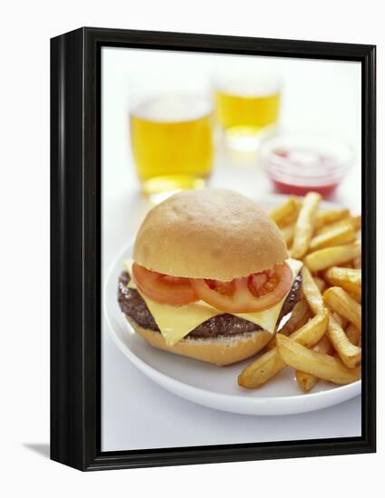 Cheeseburger And Chips-David Munns-Framed Premier Image Canvas