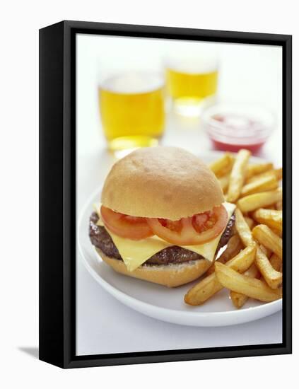 Cheeseburger And Chips-David Munns-Framed Premier Image Canvas