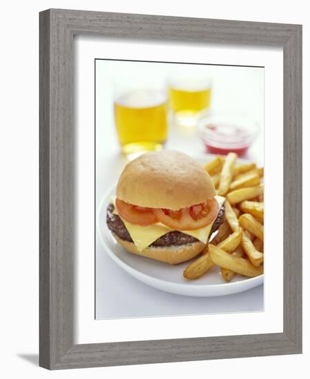 Cheeseburger And Chips-David Munns-Framed Photographic Print