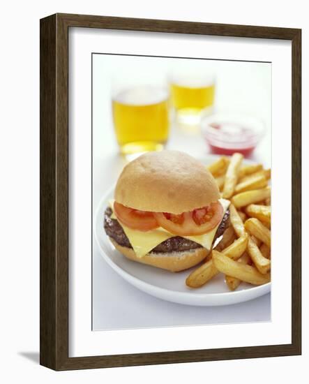 Cheeseburger And Chips-David Munns-Framed Photographic Print