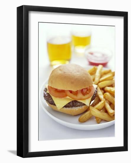 Cheeseburger And Chips-David Munns-Framed Photographic Print