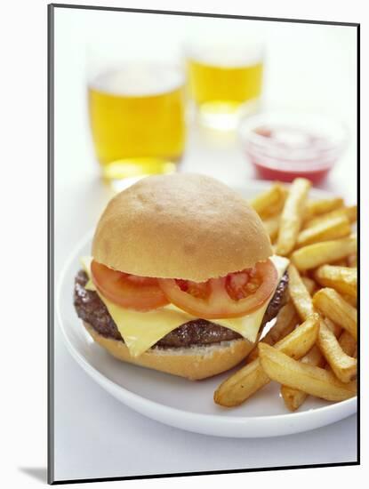 Cheeseburger And Chips-David Munns-Mounted Photographic Print
