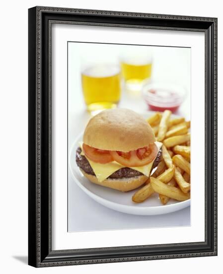 Cheeseburger And Chips-David Munns-Framed Photographic Print