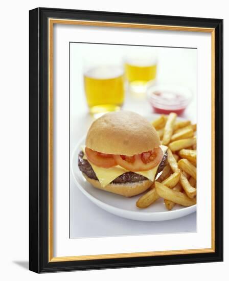 Cheeseburger And Chips-David Munns-Framed Photographic Print