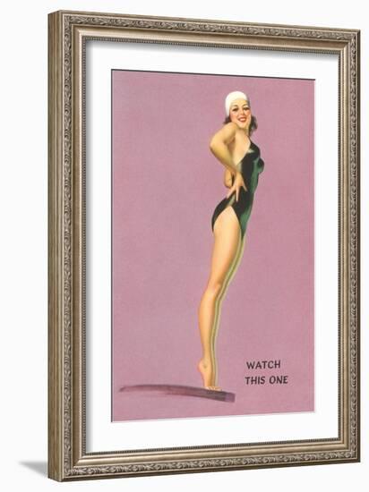 Cheesecake Diving-null-Framed Premium Giclee Print